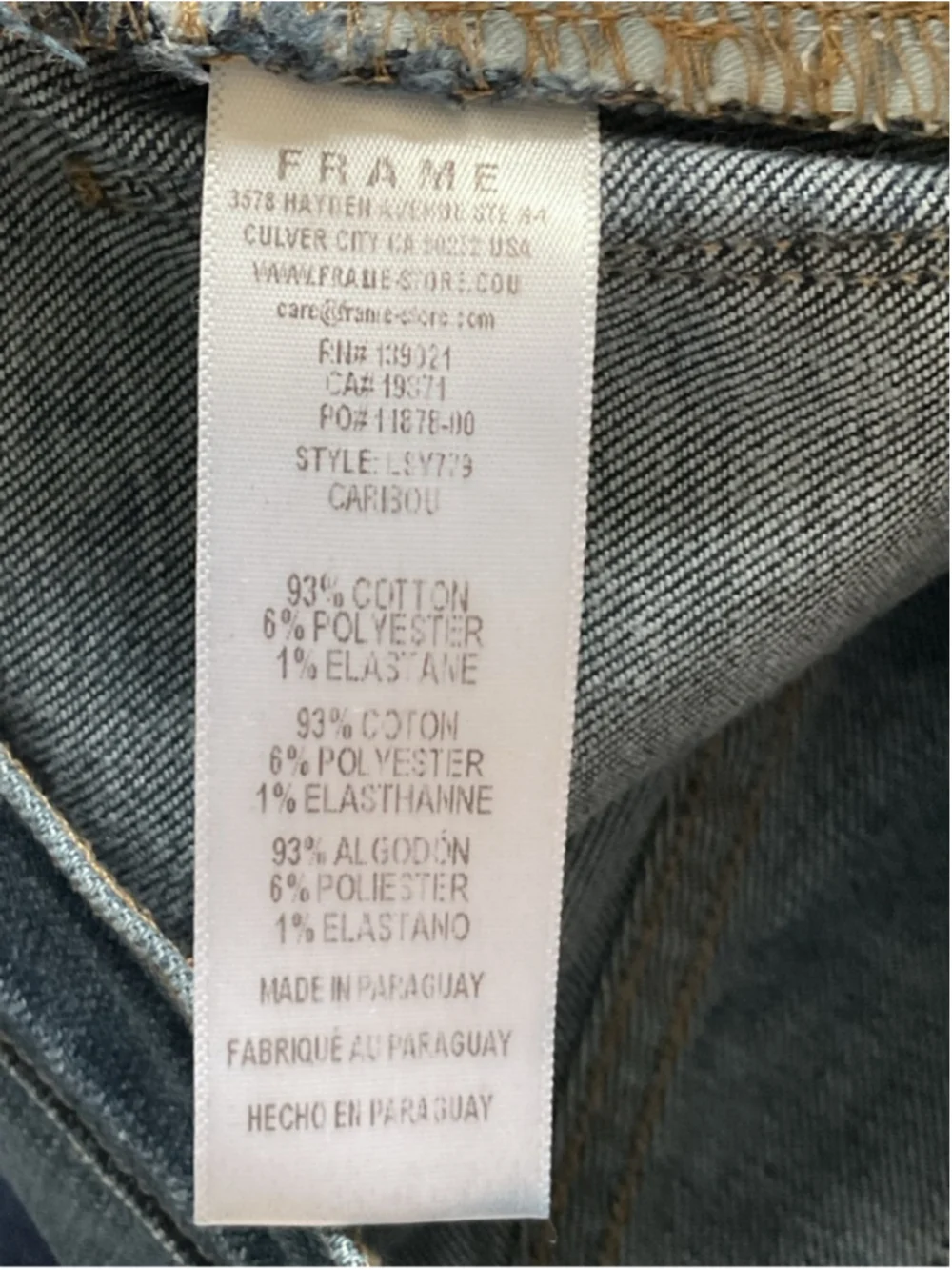Frame Le Sylvie Slender Straight Dark Blue Jeans, size 26 - Picture 6 of 10